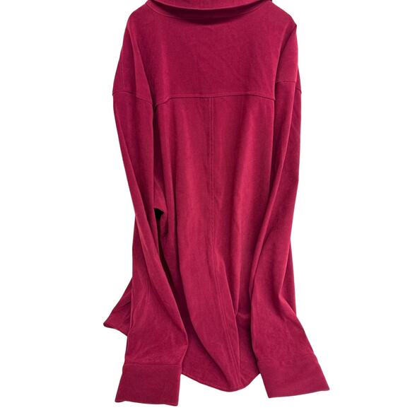 Women’s Plus size long sleeve size 24 Blouse burgundy wine colored blouse - Picture 2 of 8